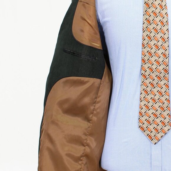 Pronto Uomo 48R Brown Solid 2-Button Sport Coat Blazer Jacket V362 - Picture 9 of 11